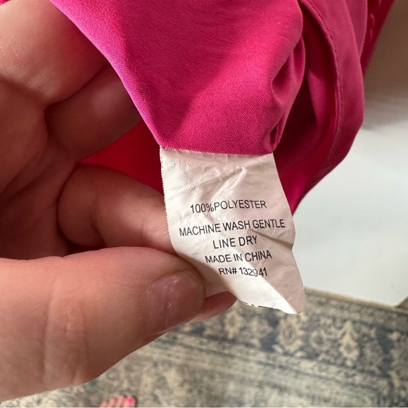 Amanda Uprichard Pink Ruffle High Neck Mini Dress Size Small - Picture 4 of 5